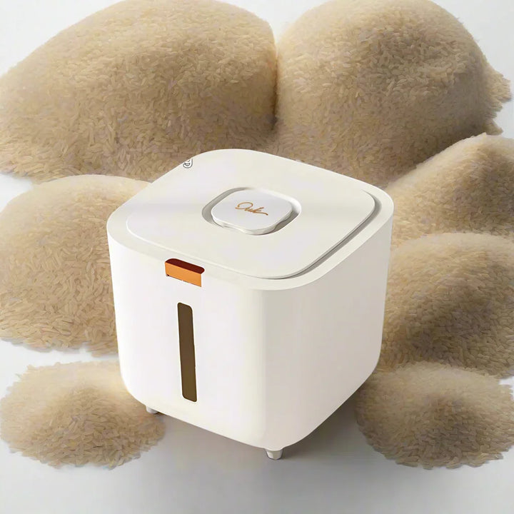 Multifunktionaler Vorratsbehälter für 5-10 kg Reis & Getreide. Luftdicht & mit Messbecher für Ihre Küche.