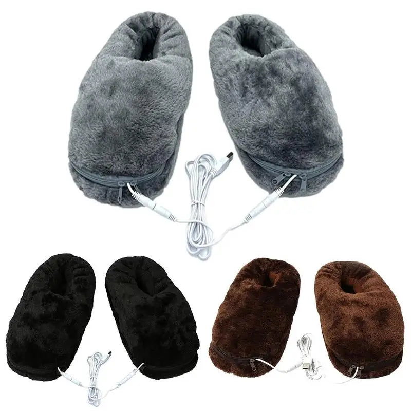 Weiche beheizte USB-Pantoffeln für Damen & Herren. Perfekte kalte Füße Lösung im Winter mit wohliger Wärme.