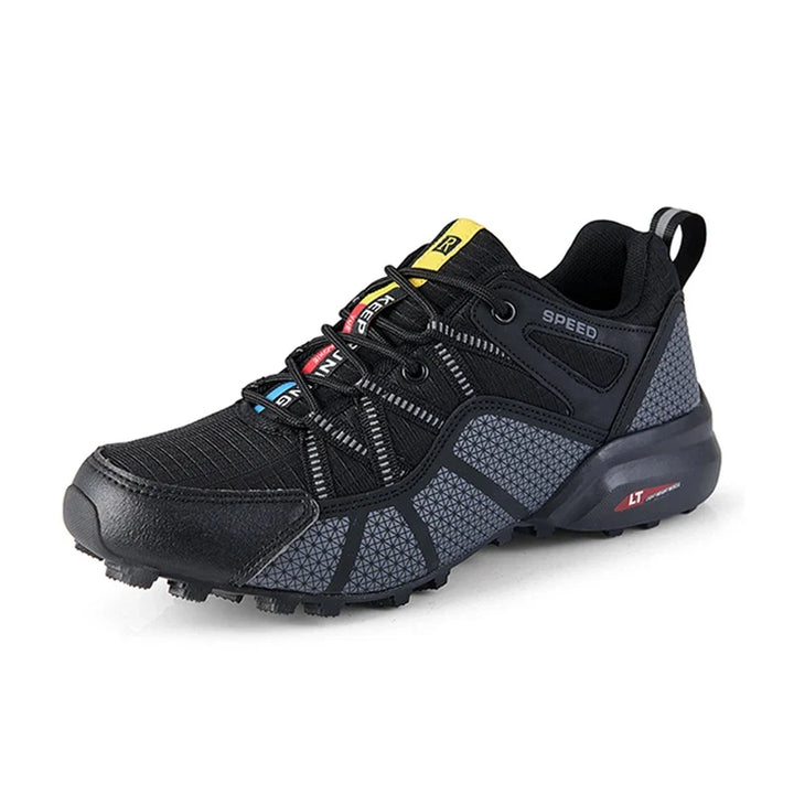 Atmungsaktive Herren Trekkingschuhe (Blau) mit Schnürung, rutschfest für jedes Gelände.