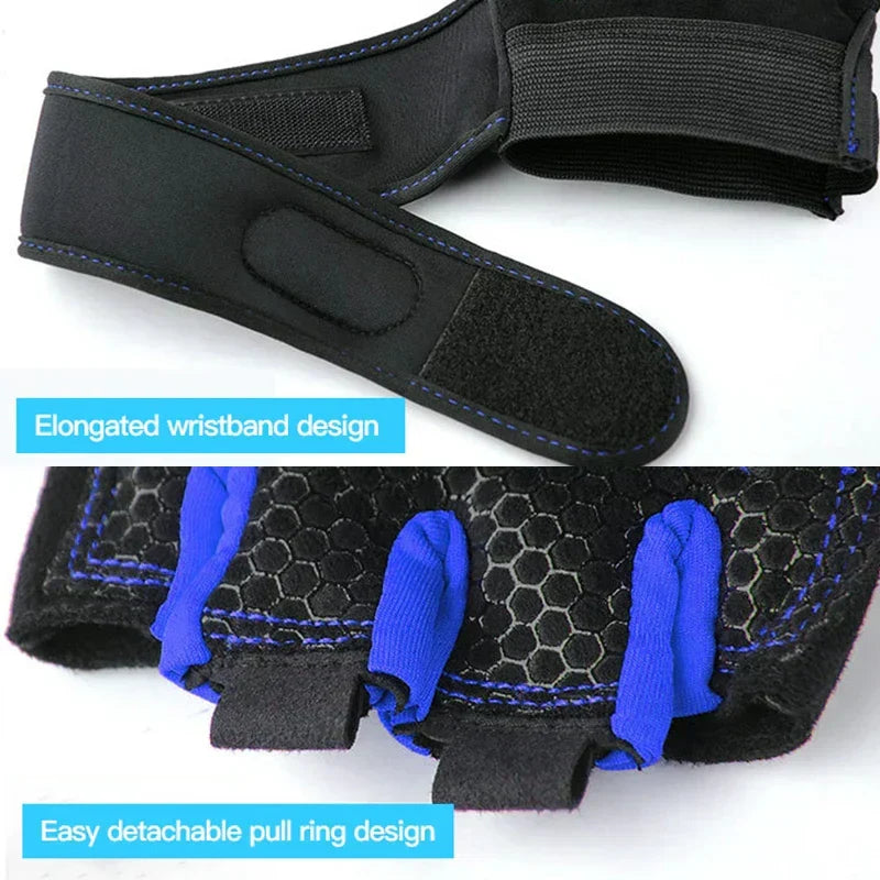 Robuste Gymhandschuhe, stoßfest, mit integrierter Handgelenkstütze für Damen und Herren.