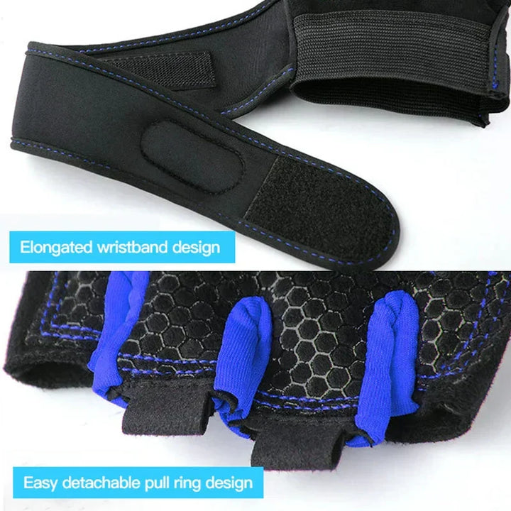Robuste Gymhandschuhe, stoßfest, mit integrierter Handgelenkstütze für Damen und Herren.
