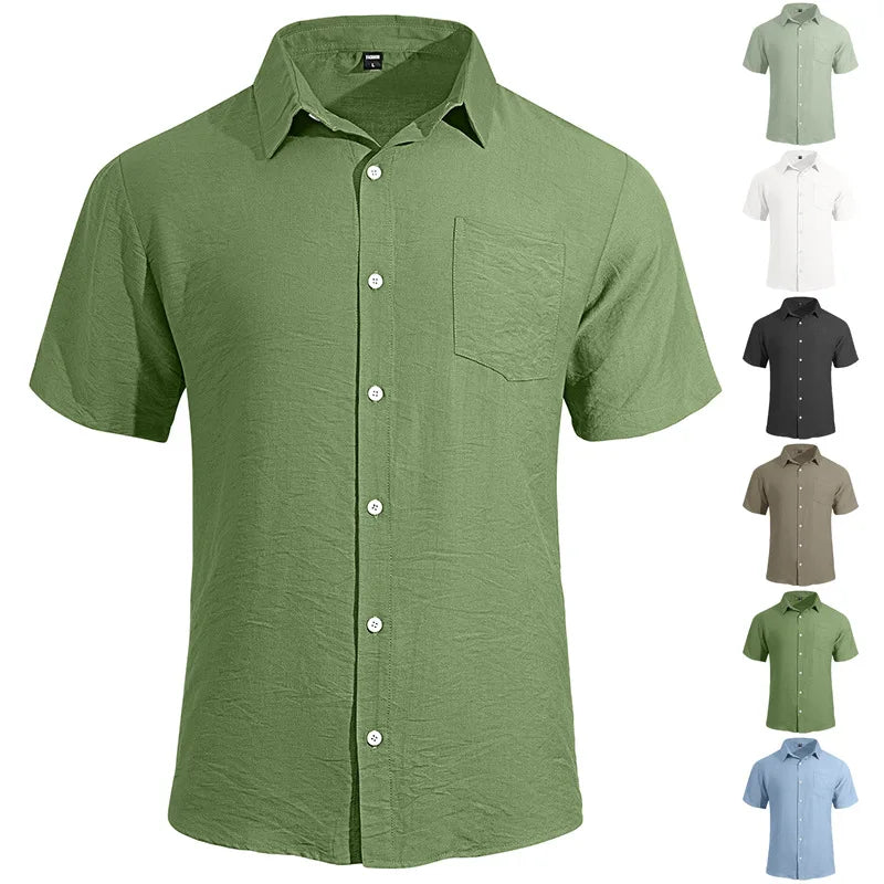 Stilvolles Kurzarmhemd für Herren, atmungsaktiv & bequem. Ideal für sommerliche Anlässe & Outdoor.