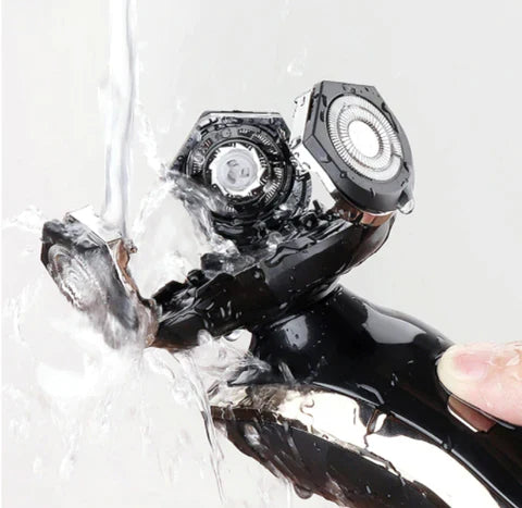 Moderner, wiederaufladbarer Herrenrasierer, wasserdicht für Nassrasur & einfache Reinigung; perfekt für tägliche Pflege.