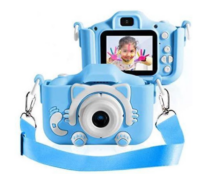 Outdoor-taugliche Kinder HD Digitalkamera (blau), stoßfest. Perfekt für Abenteuer, Fotos & Videos der Kleinen. Junior-Geschenk.