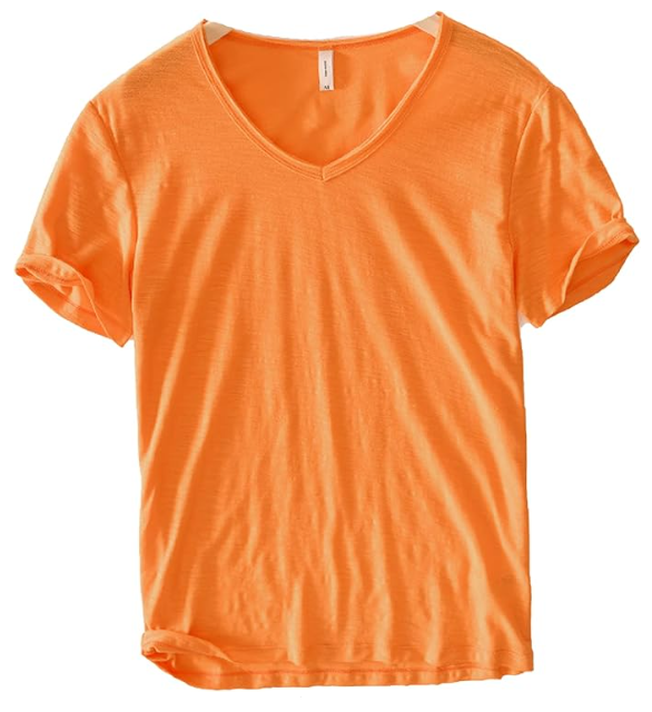 Sommerliches Herren V-Shirt Luca, hochwertige Leinen-Qualität, leicht & atmungsaktiv.