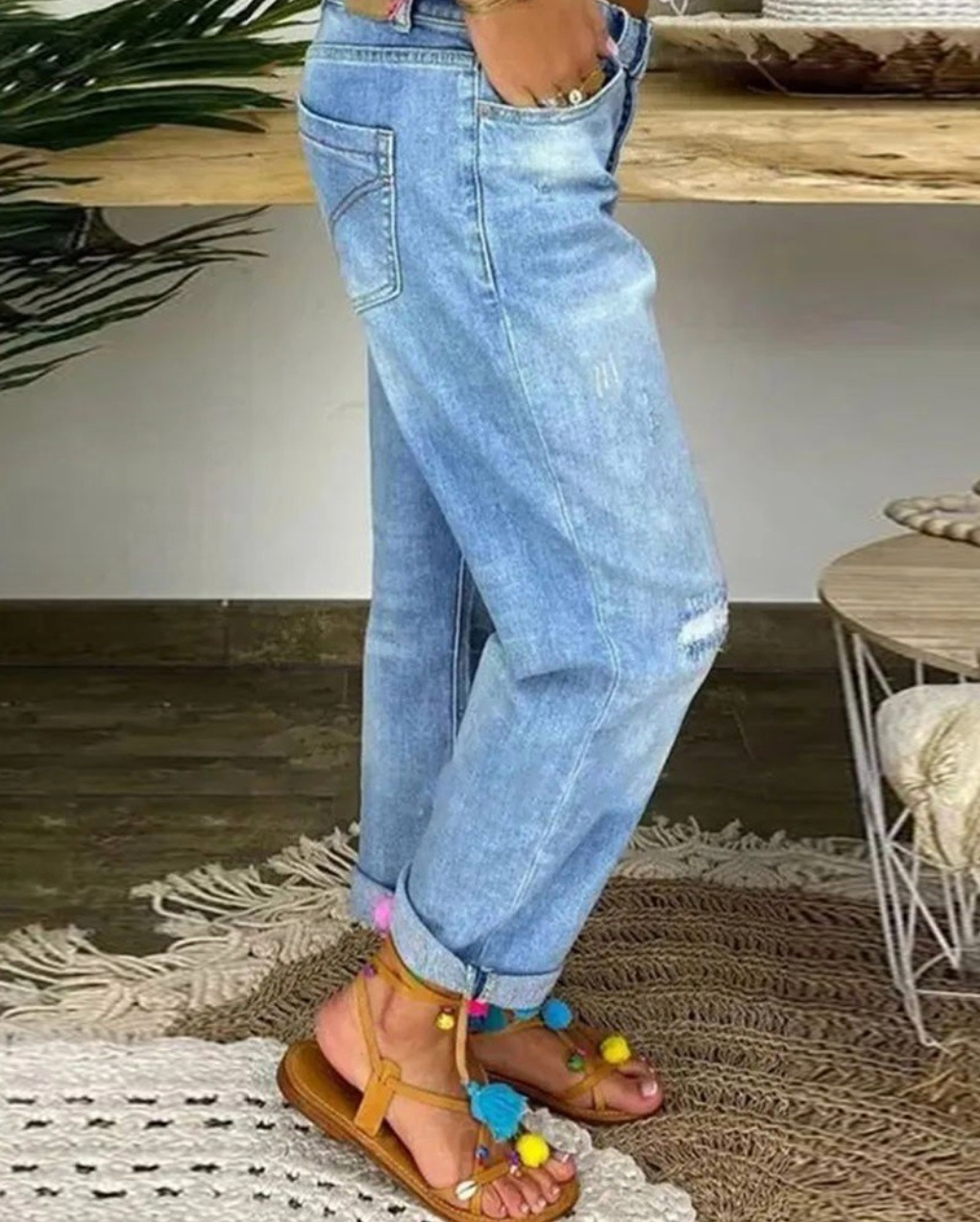 Stilvolle Damen Frühlingsjeans, ideal für die warme Jahreszeit. Modische Jeanshose mit hohem Tragekomfort.
