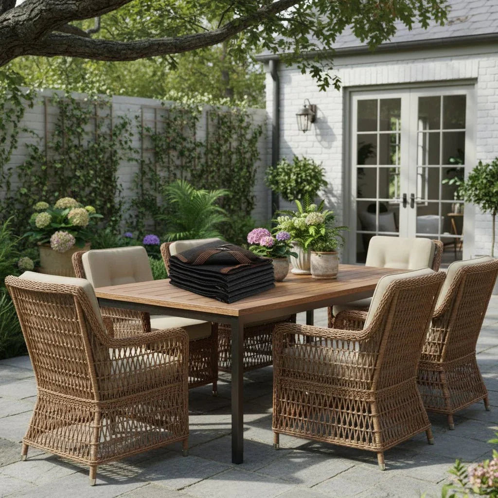 Rechteckiges Sonnensegel als UV-Schutz und Schatten für Terrasse, Garten und Outdoor-Bereiche. Einfache Montage.