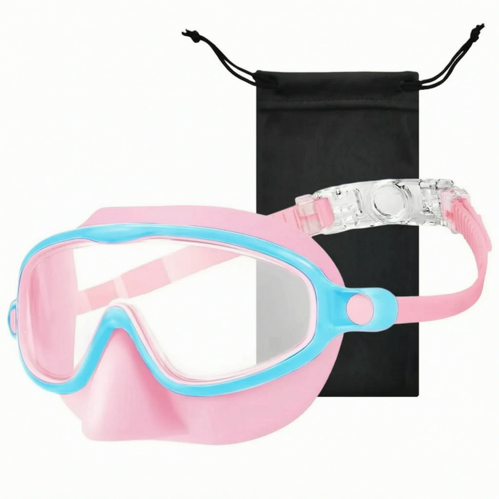 Ergonomische Kinder Tauchmaske mit Nasenschutz, bietet Komfort und Sicherheit beim Schwimmen.