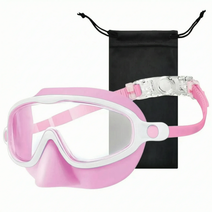 Leichte Kinder Schwimmmaske mit Nasenschutz, für sicheren und ungetrübten Sommerspaß.