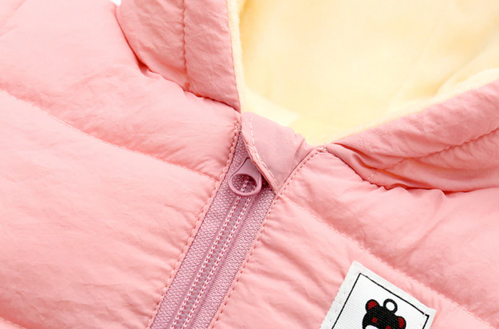 Extra warmer Unisex Baby Winter Strampler mit Kapuze & Bärenohren. Kuscheliger Schneeanzug für kalte Tage.