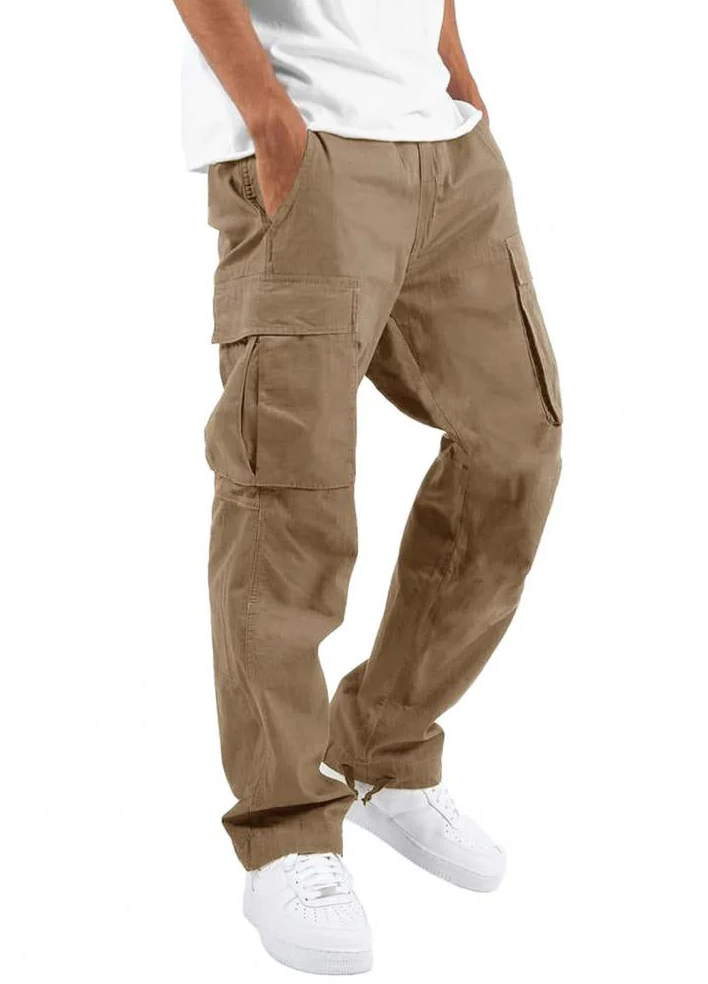 Herren Stretch Cargo Hose, schmal geschnitten, bequem für Alltag & Freizeit.