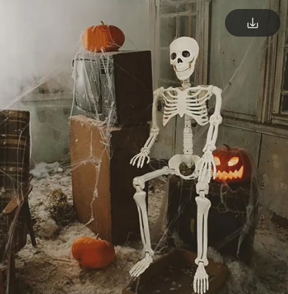 Robustes Kunststoff Animiertes Halloween Skelett, vielseitige Dekoration für Innen & Außen.