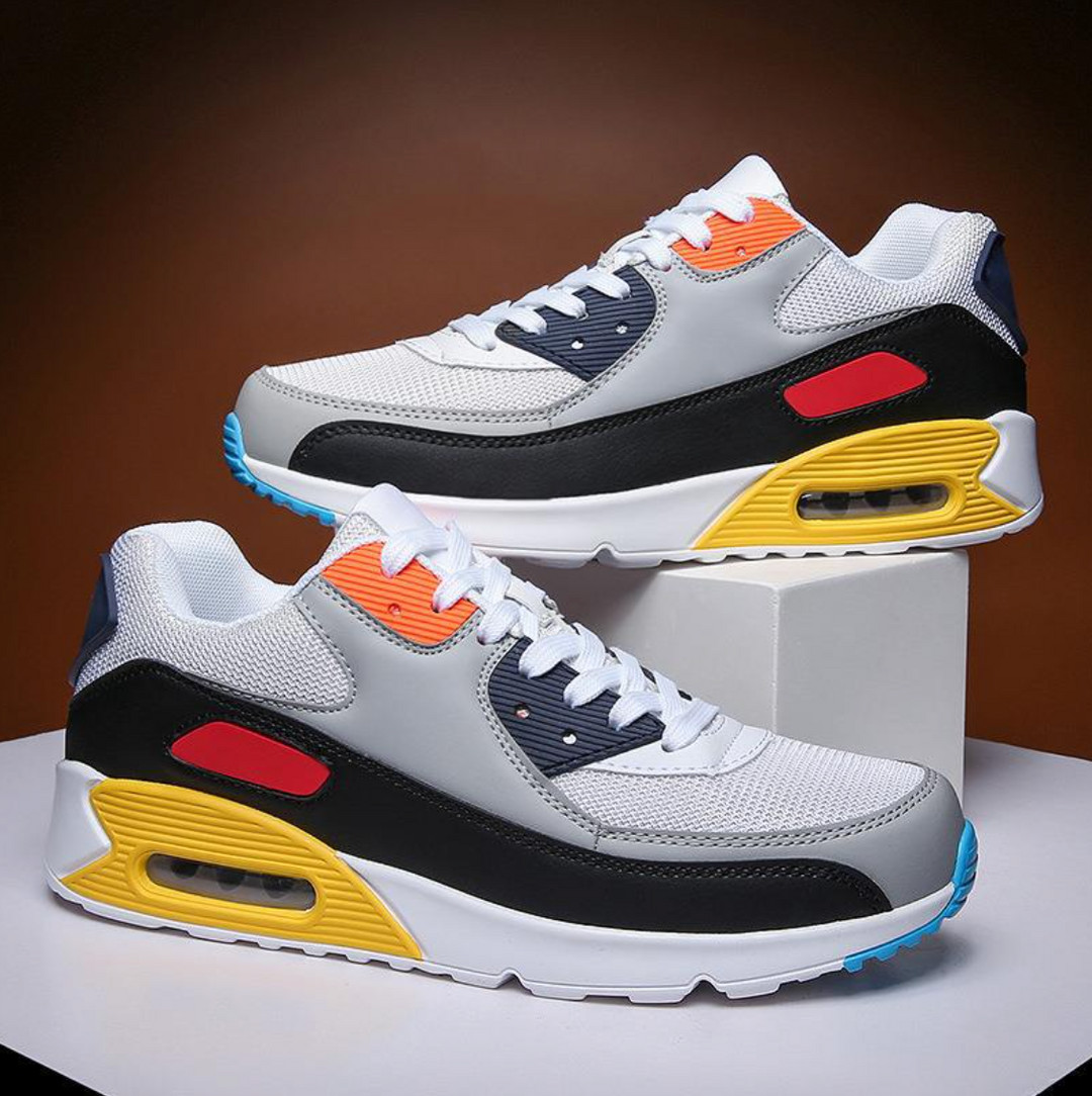 Herren Komfort Sneaker, atmungsaktiv mit Luftpolsterung für bequemen Halt im Alltag & Freizeit.