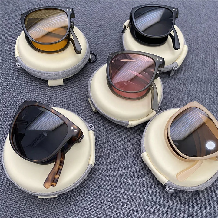 Multifunktionale faltbare Unisex-Sonnenbrille, Retro-Design, UV-Schutz für jede Reise.