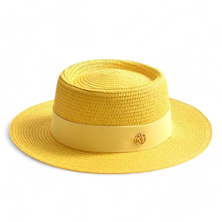 Modischer Damen Strohhut mit breiter Krempe – das ideale Accessoire für den Sommer und Freizeit.