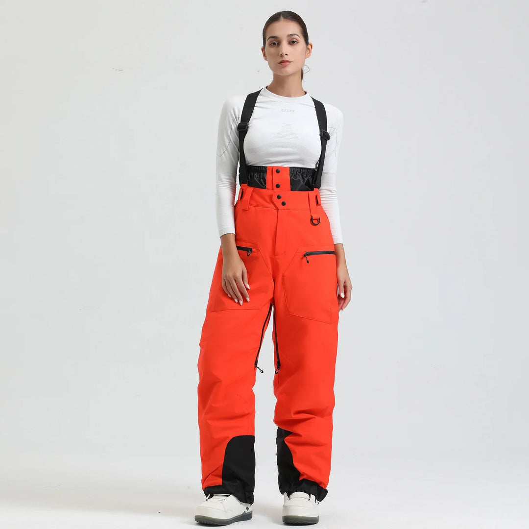 Unisex Thermohose mit Hosenträgern, -40°C Isolierung, wasserdicht & atmungsaktiv, ideal für Sportler.