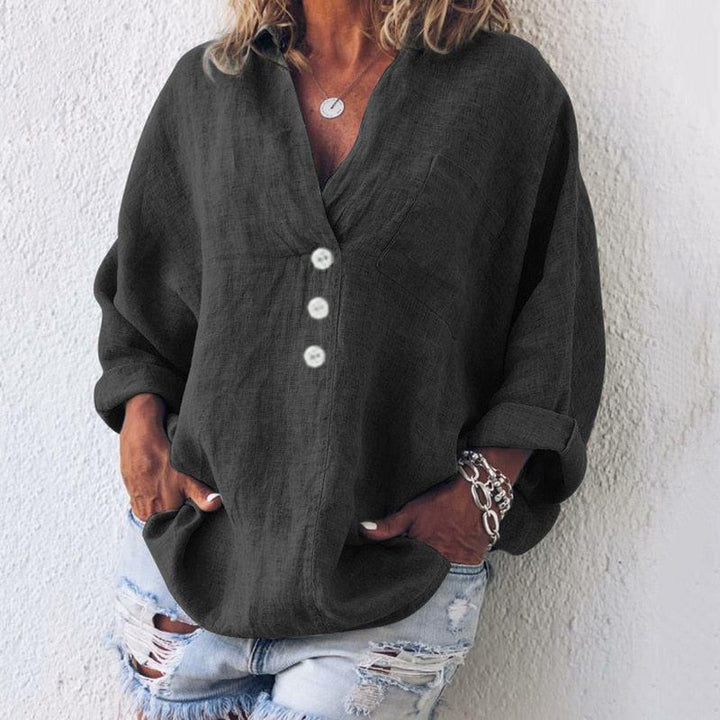 Diese elegante Langarm-Damenbluse ist ein stilvolles Fashion-Statement für Business & entspannte Freizeit.