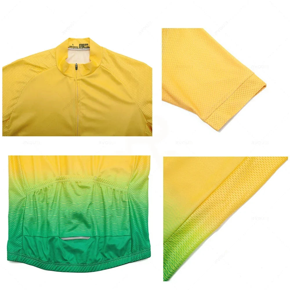 Sportliches Herren Radtrikot Set für sommerliches Radfahren, atmungsaktiv, schnelltrocknend & komfortabel.