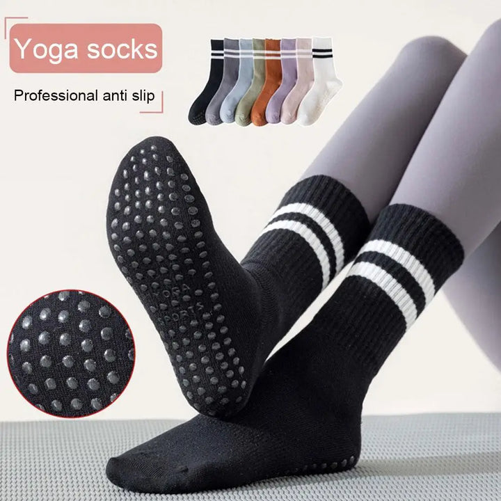 Unisex Sportsocken halbhoch mit Antirutsch-Grip für Yoga, Pilates & Fitness. Ideal für Training & Gym.