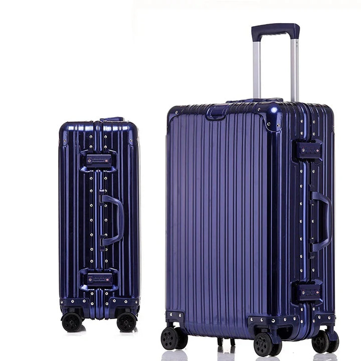 Robuster Hartschalenkoffer Sarajevo aus leichtem Aluminium, ideal für anspruchsvolle Reisen.