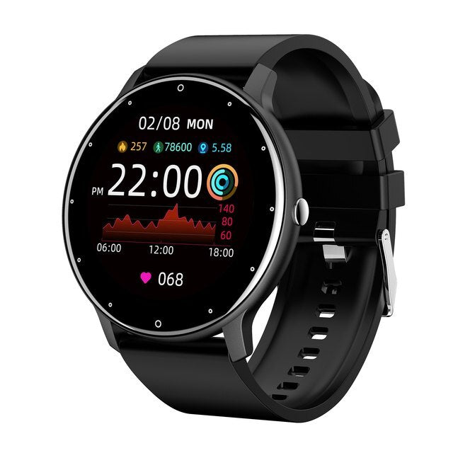 Elegante Damen Smartwatch SlimLine Fit am Handgelenk; ultradünn, mit Herzfrequenzmesser & Schlafüberwachung.