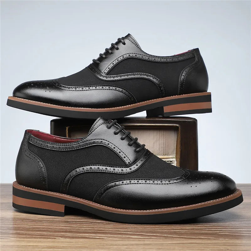 Formelle zweifarbige Herren Oxford Schuhe, langlebig und komfortabel für jeden Tag.