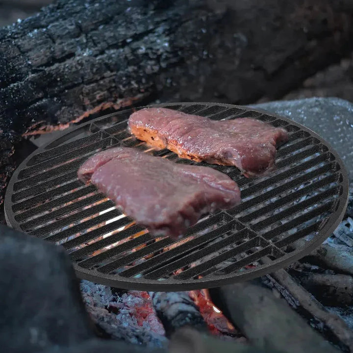 Gusseisen Grillrost rund für langlebiges Grillzubehör, sorgt für gleichmäßige Hitze auf dem Gartengrill.