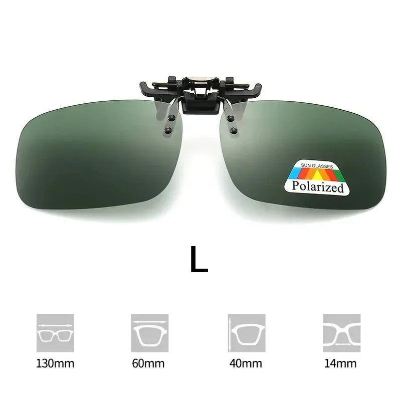 Einfach anzubringende Clip-On Sonnenbrille polarisiert, schnelles Befestigen an der Brille, hoher Tragekomfort.