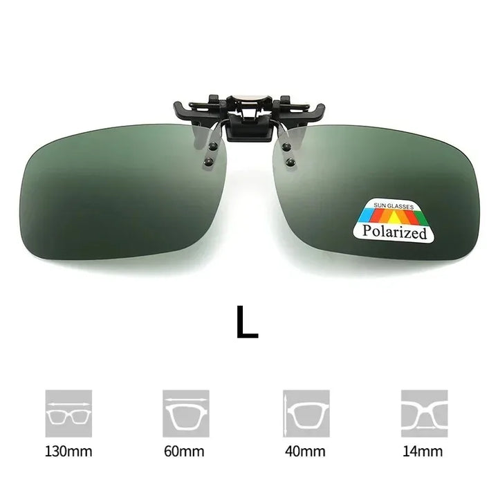 Einfach anzubringende Clip-On Sonnenbrille polarisiert, schnelles Befestigen an der Brille, hoher Tragekomfort.