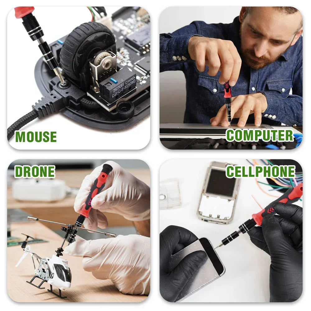Professionelles 115-in-1 Schraubendreher-Set für Heimwerker. Perfekt für Computer- und Geräte-Reparatur.