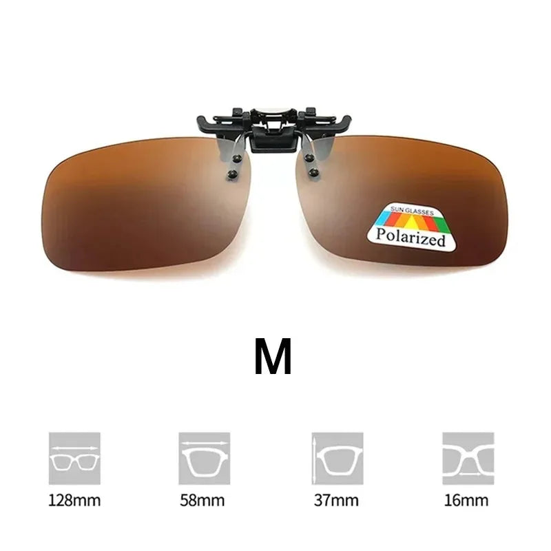 Ultraleichte Clip-On Sonnenbrille polarisiert, kein zusätzliches Gewicht für Brillenträger, ideal für den Alltag.