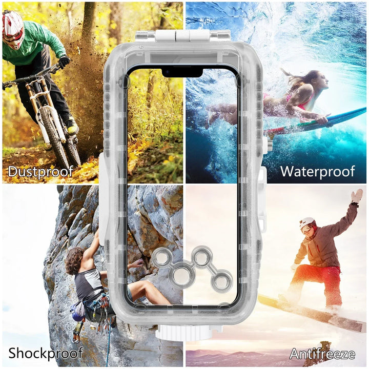 iPhone Tauchhülle für 40m: Perfekt für klare Unterwasserfotos & Videos beim Tauchen oder Schnorcheln.