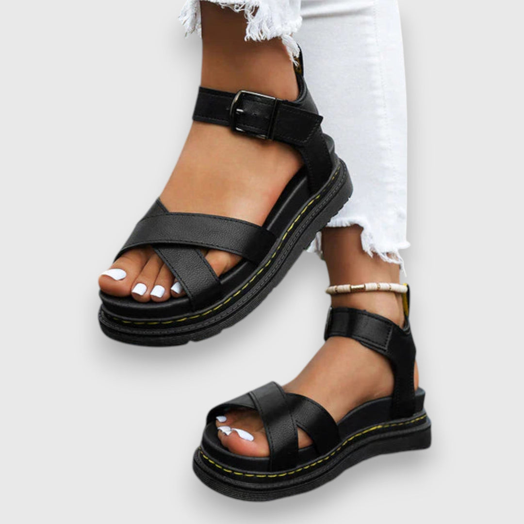 Damen Sportliche Orthopädische Sandalen mit Fußgewölbestütze & verstellbaren Schnallen für Komfort.