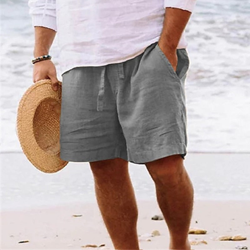 Leichte Herren Shorts für den Sommer, bequeme Freizeithose mit anpassbarem Bund für vielseitigen Stil.