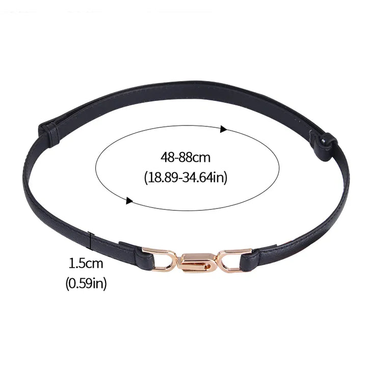 Damen Eleganter Schmalgürtel, verstellbar, vielseitiges Mode-Accessoire.