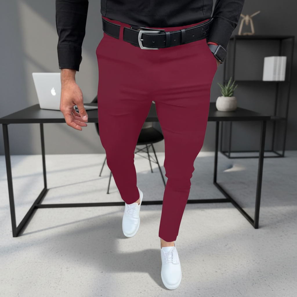 Herren Slim Fit Hose Pascal: Elegante, moderne Hose für Business & Freizeit, komfortabler Sitz & schlanke Passform.