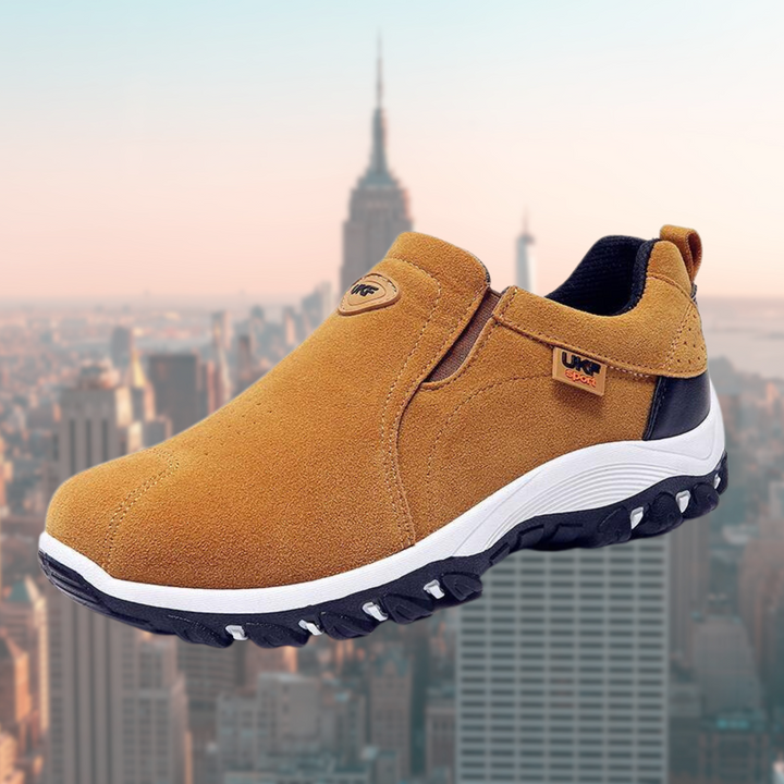 Herrliche Herren Slip-On Schuhe in Dunkelgrau mit stoßdämpfender Sohle für maximalen Alltagskomfort.