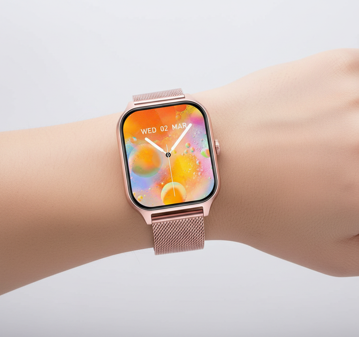 High-Tech Damen Smartwatch StyleTrack mit präzisen Herzfrequenz- und Schrittzähler-Funktionen für Ihre Gesundheit.
