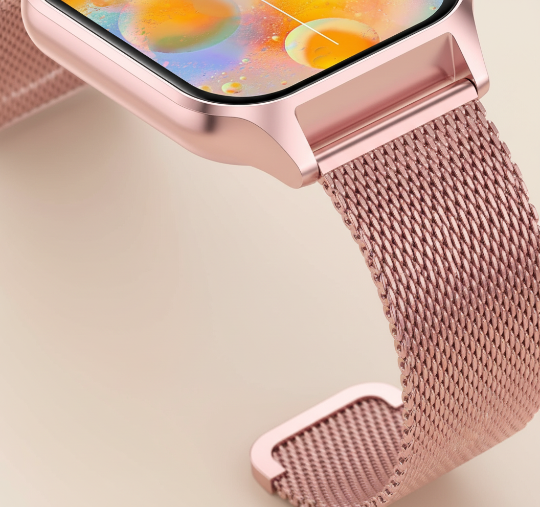 Elegante Damen Fitness-Tracker Uhr StyleTrack mit integrierter Gesundheitsüberwachung und schlankem Design.