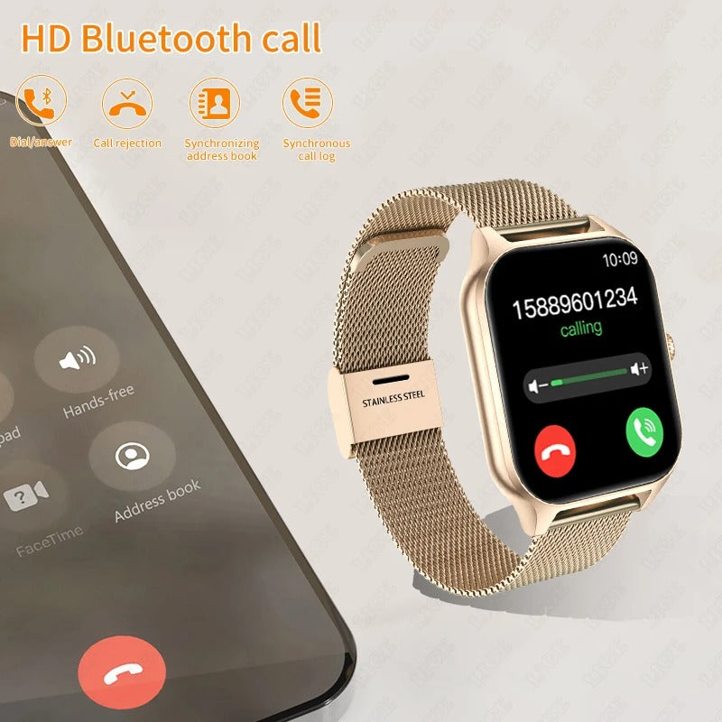 Moderne StyleTrack Smartwatch für Damen, verbindet Stil mit umfassenden Fitness-Tracking-Funktionen nahtlos.