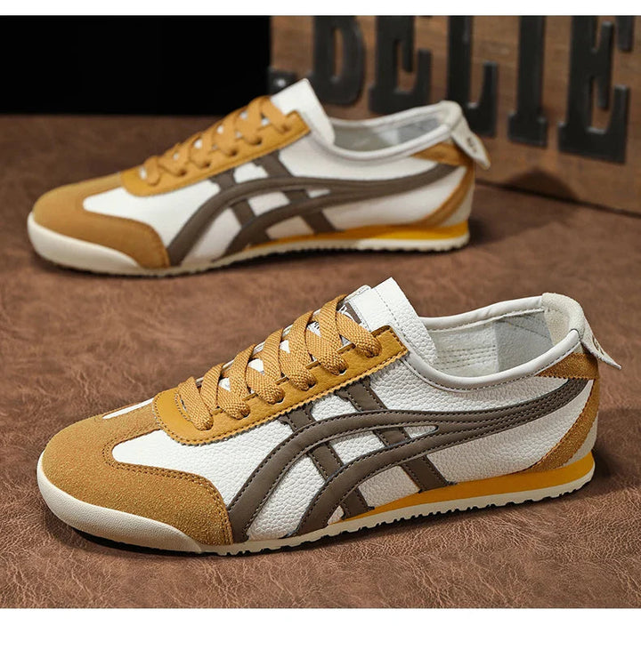 Herren Retro Sneaker, klassischer Runner mit Kontraststreifen. Bequeme Freizeitschuhe im Vintage Stil.