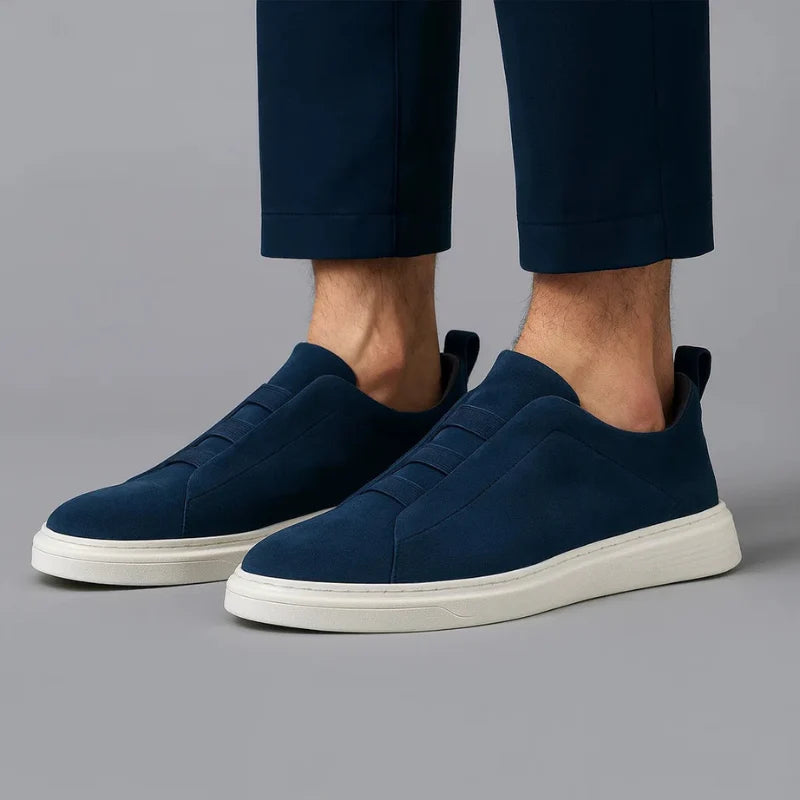 Detailansicht Sohle Herren Slip-on Sneaker. Bietet hervorragenden Grip & Dämpfung für Komfort.