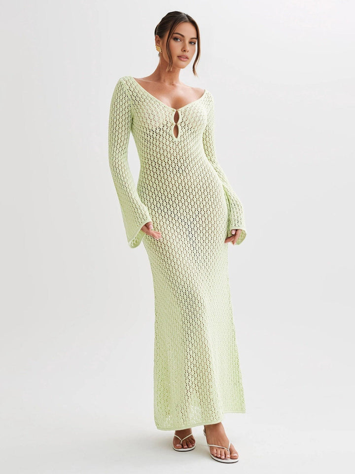 Luftiges Damen Maxikleid, perfekt als Strandkleid oder festliches Boho-Sommerkleid.