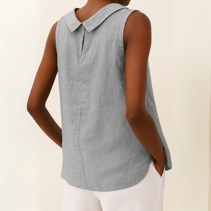 Elegantes Damen Rollkragen Top, ärmellos, ideal für schicke Sommer Büro-Outfits und Freizeit.