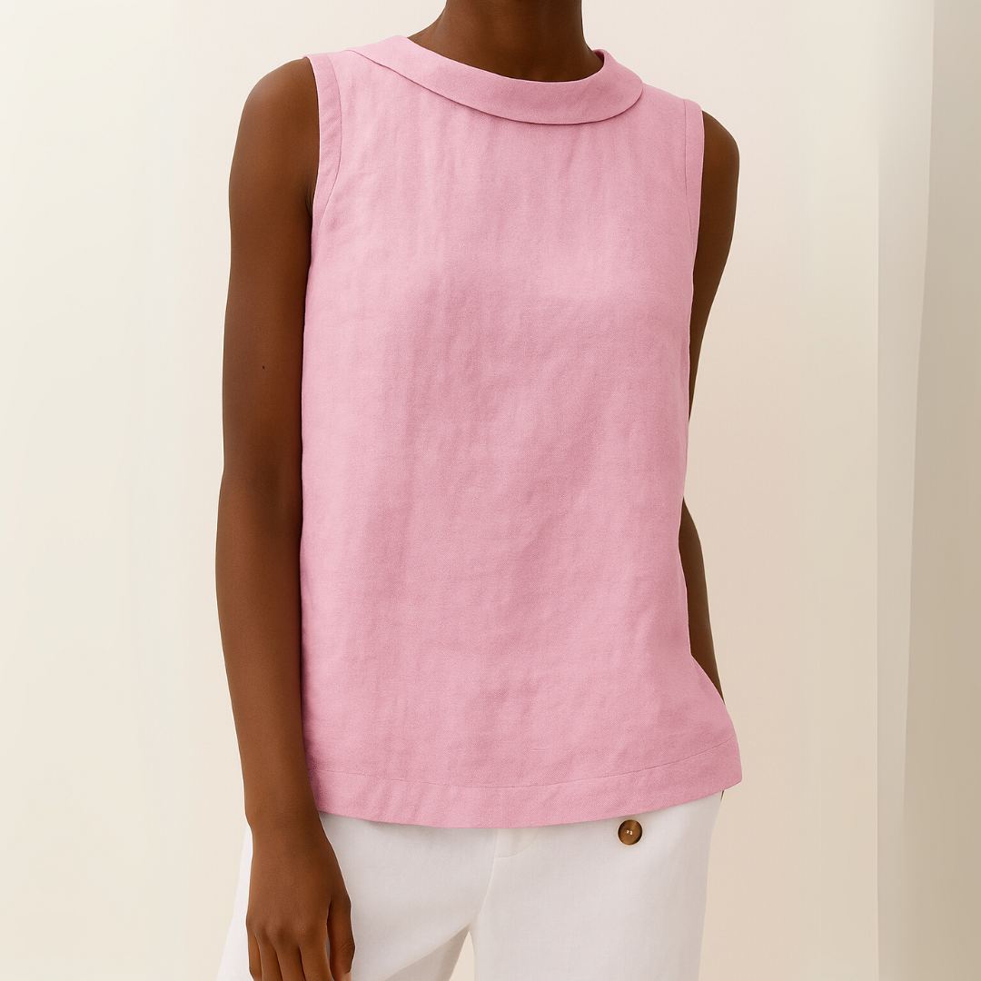 Elegantes ärmelloses Damen Rollkragen Top, ideal für Sommer, Büro und schicke Anlässe.