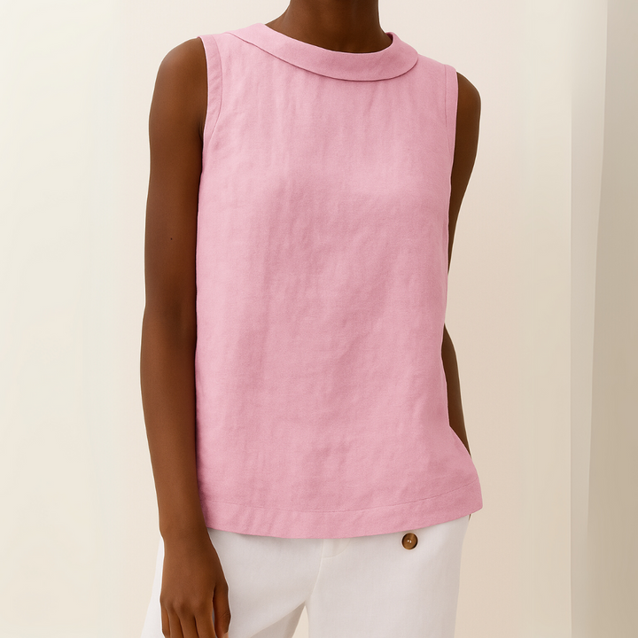 Elegantes ärmelloses Damen Rollkragen Top, ideal für Sommer, Büro und schicke Anlässe.