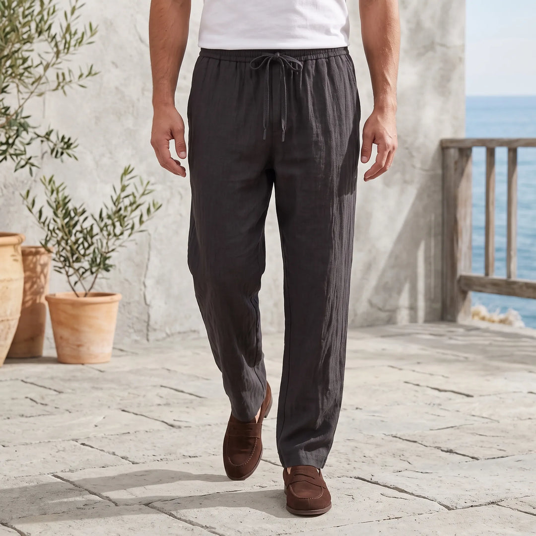 Herren Sommerhose gerades Bein, leicht & bequem. Perfekte atmungsaktive Freizeithose für warme Tage.