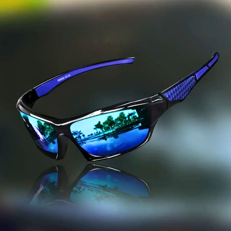 Sportliche Herren-Sonnenbrille mit Polarisierung & UV-Schutz, ideal für Outdoor-Aktivitäten.