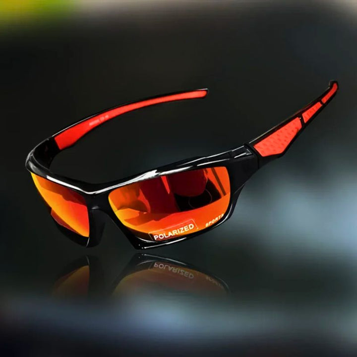 Herren polarisierte Sport-Sonnenbrille mit UV-Schutz für klare Sicht bei Outdoor-Aktivitäten.