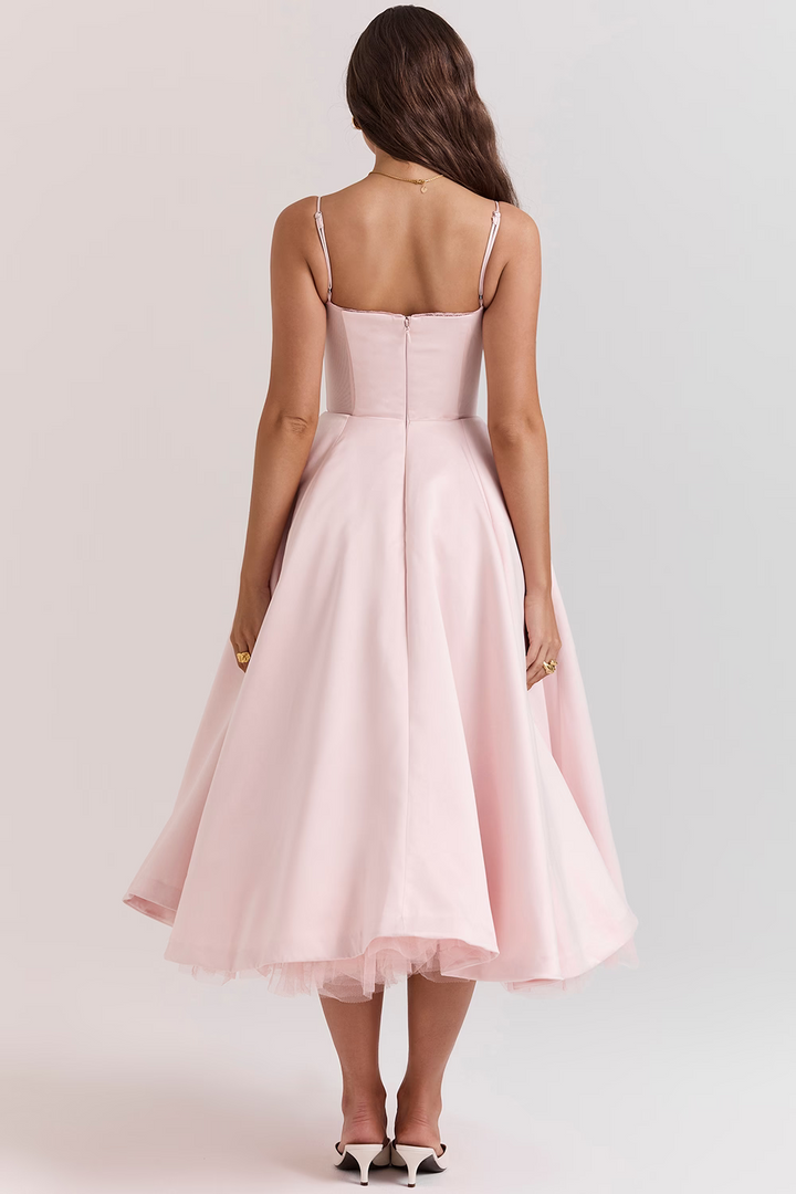 Elegantes, figurbetontes Damen Midikleid, festlich & schlankmachend. Perfekt als Abendkleid.